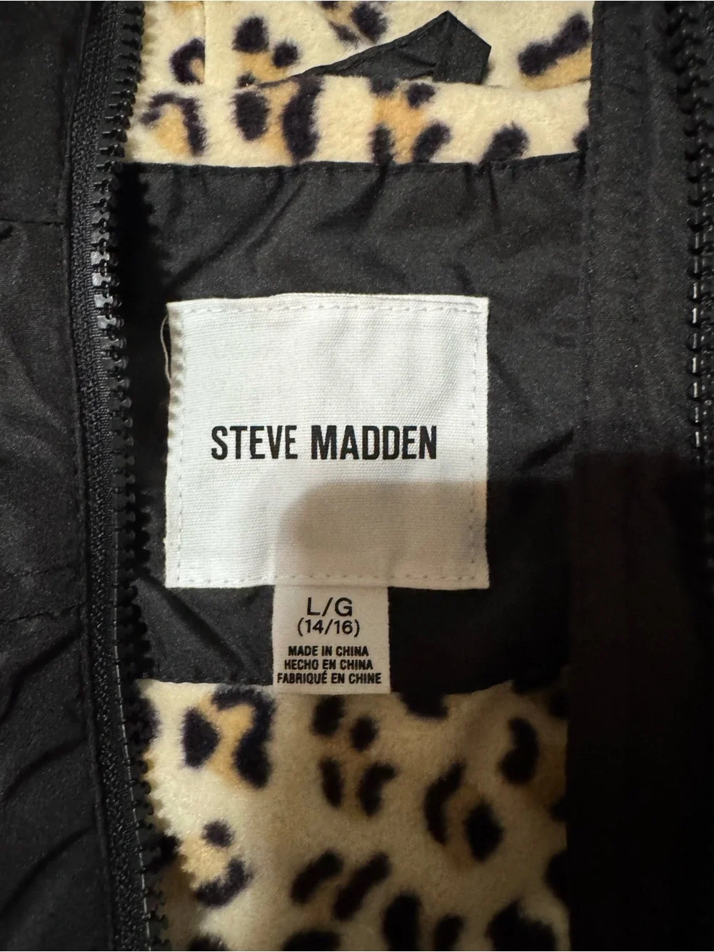 Steve Madden black hooded
